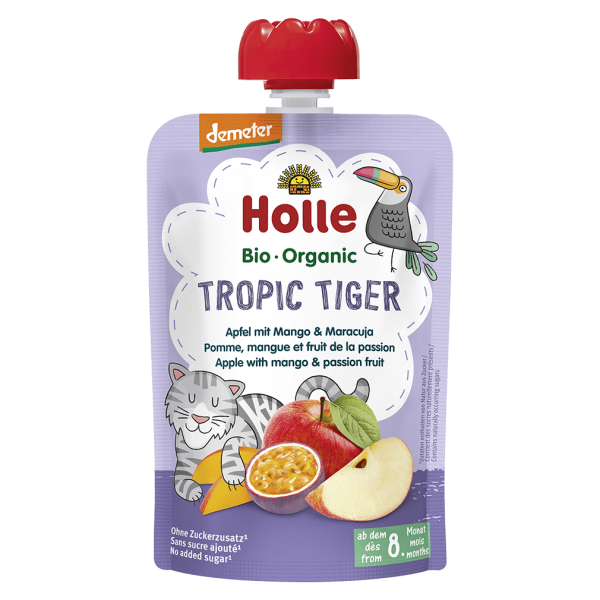 Holle Økologisk Tropic Tiger, æble-mango-passionsfrugt