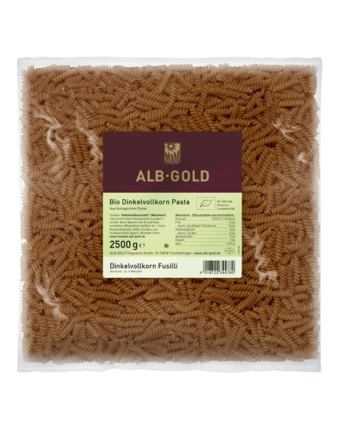 Alb-Gold Bio Dinkelvollkorn Fusilli, 2,5 kg