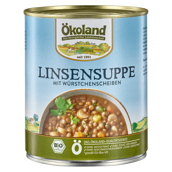 Ökoland Økologisk linsesuppe med pølseskiver
