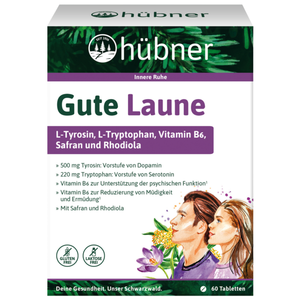 Hübner Gute Laune tabletter med safran og rosenrod.