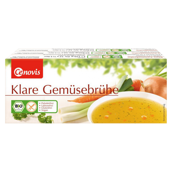 Cenovis Øko Klar Grøntsagsbouillon, 3x12 terninger