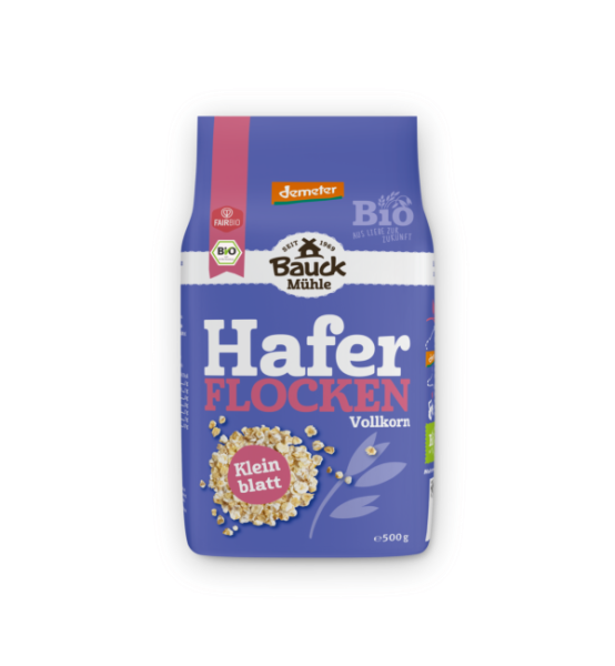 Bauckhof  Økologiske Demeter havreflager lille blad