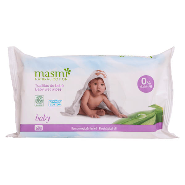 Masmi Organic Care Økologiske vådservietter baby