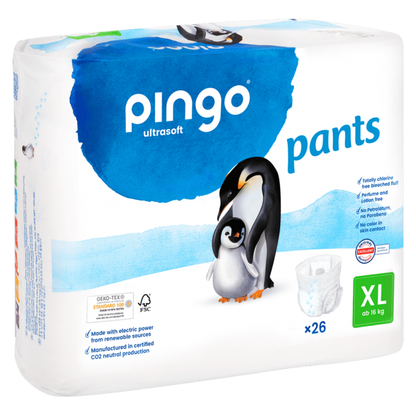 Pingo Swiss  Økologiske bleer Bukser XL