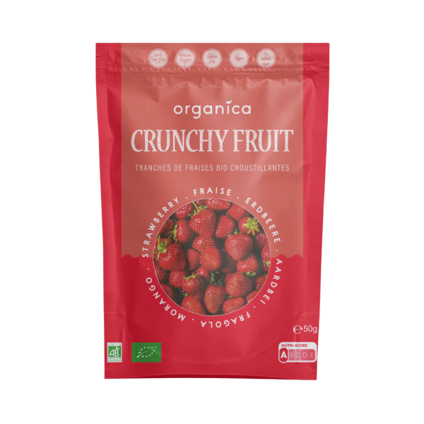 Organica Økologisk Crunchy Fruit, jordbær