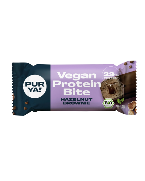 PURYA! Økologisk proteinbar hasselnødde-brownie, vegansk, 45 g