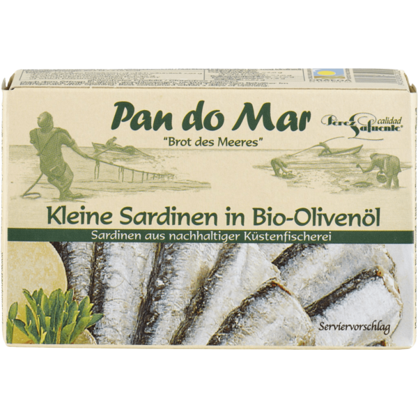 Pan do Mar Små sardiner i økologisk ekstra jomfru olivenolie