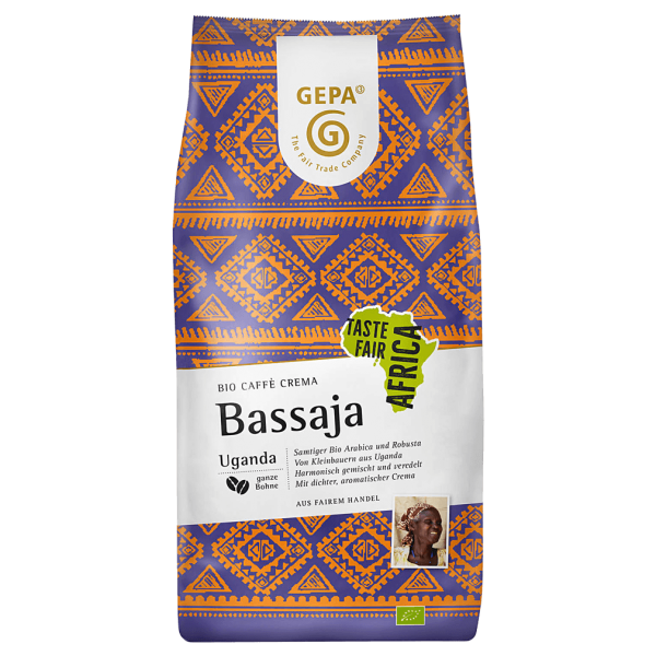 GEPA Økologisk Café Crema Bassaja, hele bønner, 1 kg