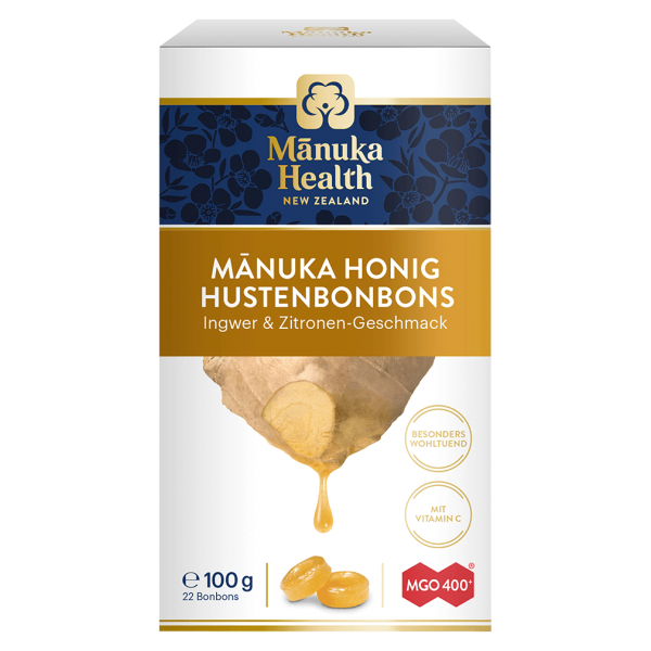 Manuka Health Hostedråber ingefær og citron