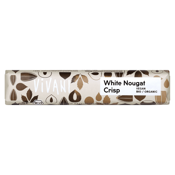 Vivani Økologisk hvid nougat-chokoladebar med knas