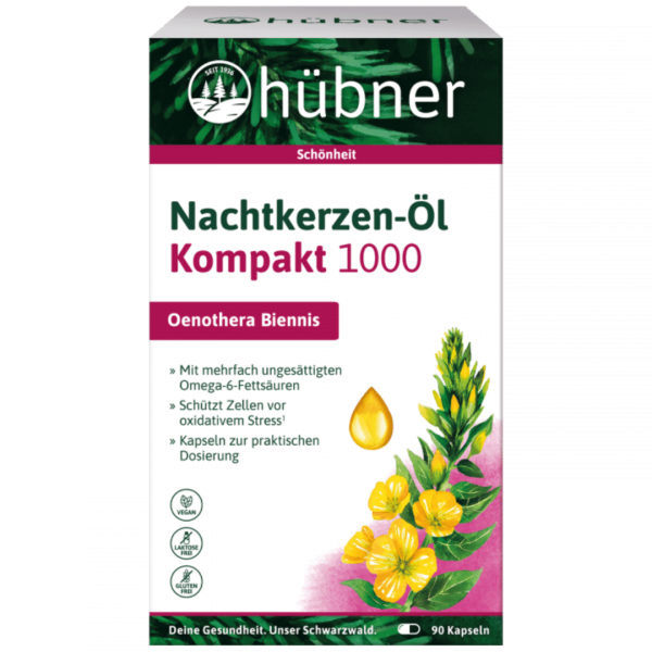 Hübner Natlysolie Kompakt kapsler 1000 mg, 124 g