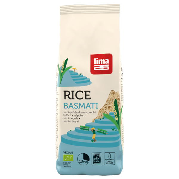 Lima Økologisk basmati ris, delvis poleret