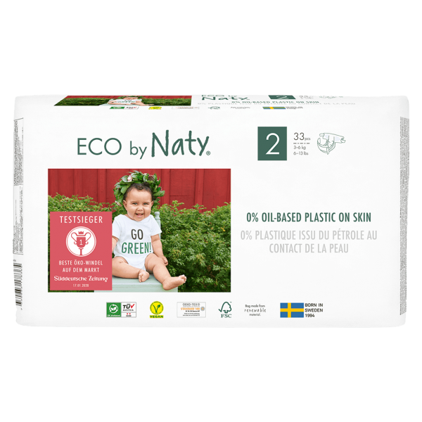 Naty  Øko ble (3-6 kg) størrelse 2