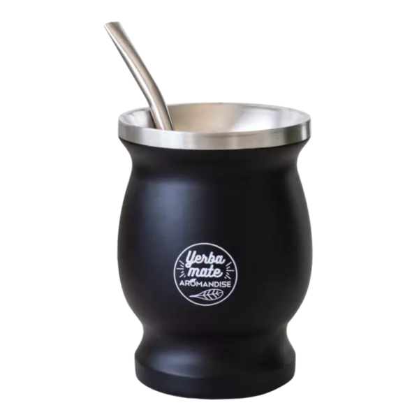 AROMANDISE Calabash mit bombilla-stroh für yerba mate, 230 ml