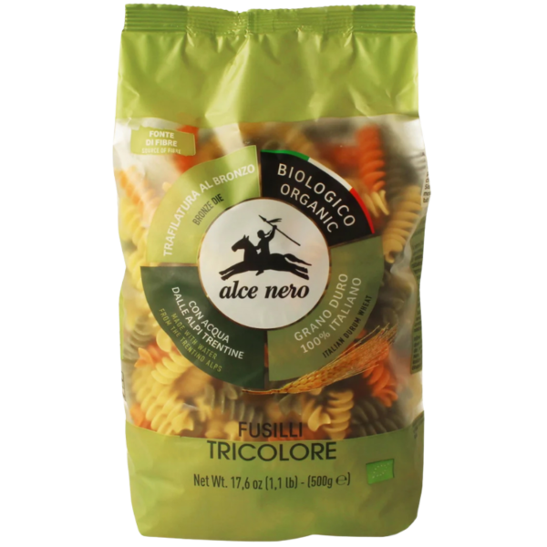 Alce Nero Økologiske fusilli tricolore, 500g