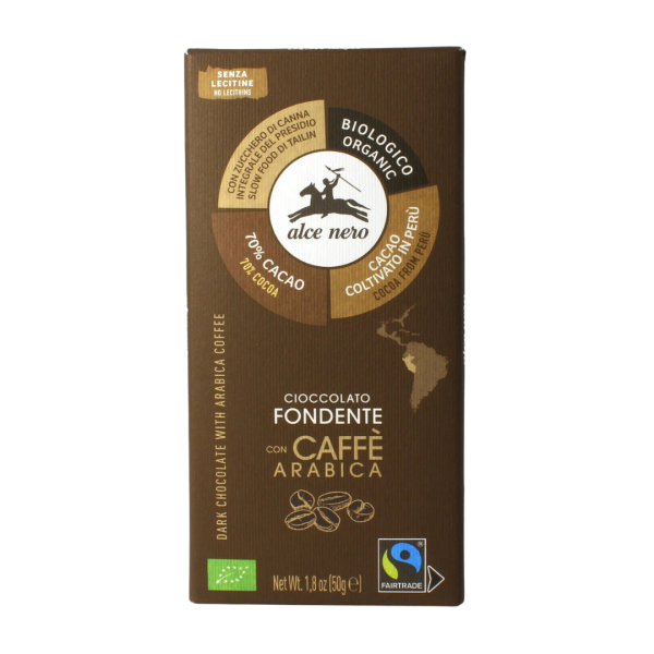 Alce Nero Bio Zartbitterschokolade mit Arabica-Kaffee Fairtrade