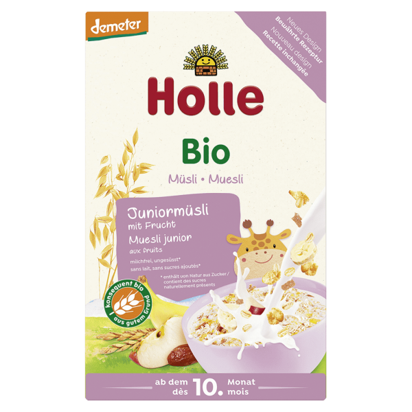 Holle Økologisk Junior Müsli Multigrain med frugt, 250g