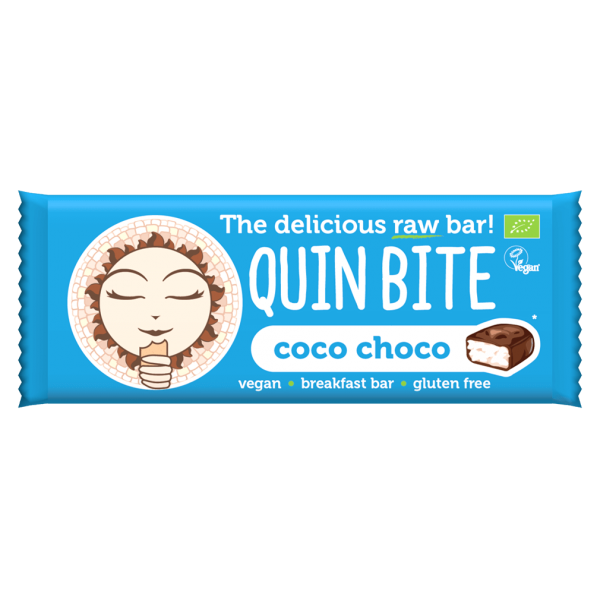 Quin Bite Økologisk chokolade-kokos raw food bar