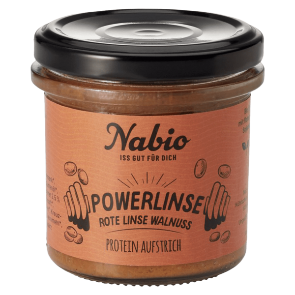 NAbio Økologisk proteinsmørelse &quot;Power Lentil&quot; - Rød linsesalat med valnødder