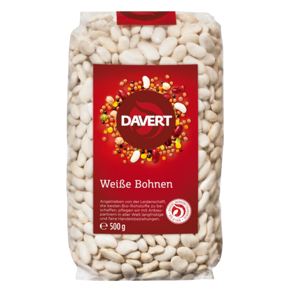Davert Økologiske hvide bønner, tørrede