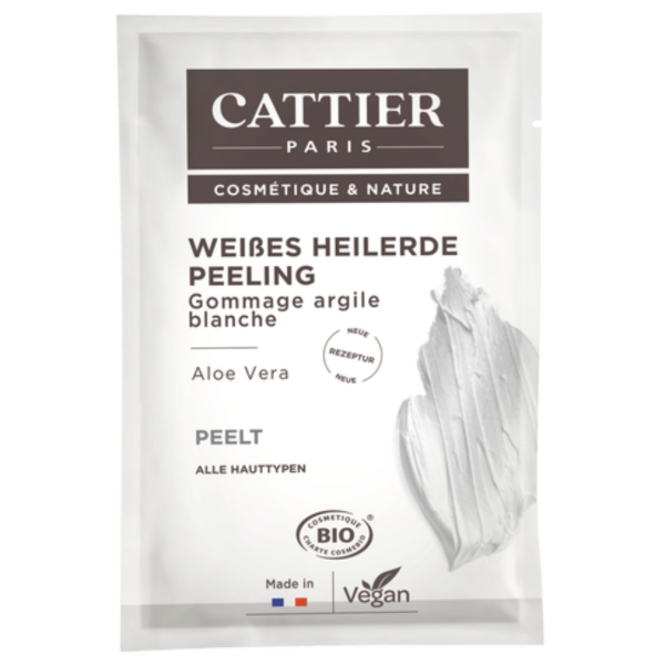 Cattier Hvid helbredende ler peeling Aloe Vera, 12,5ml