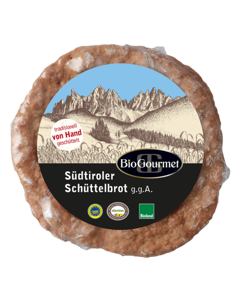 BioGourmet Bio Südtiroler Schüttelbrot g.g.A. - Traditionell von Hand geschüttelt, 170g