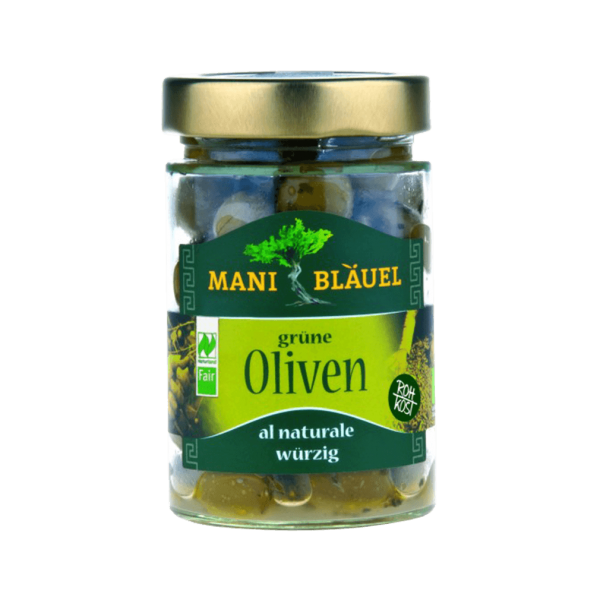 Mani Økologiske grønne oliven al naturale