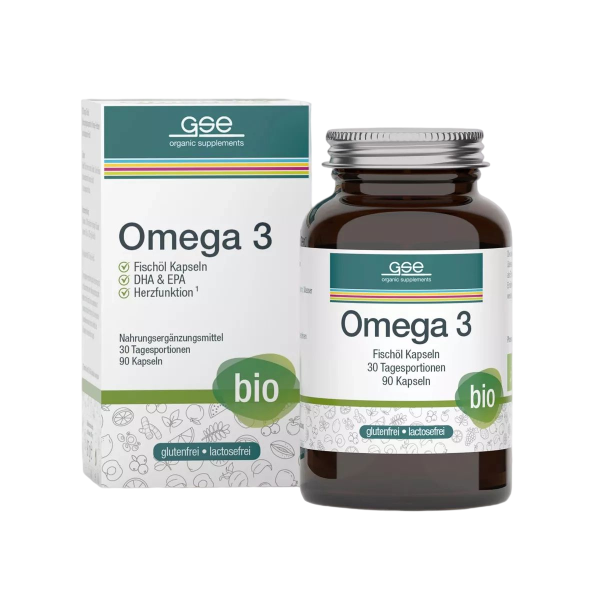 GSE Økologiske Omega 3 fiskeoliekapsler