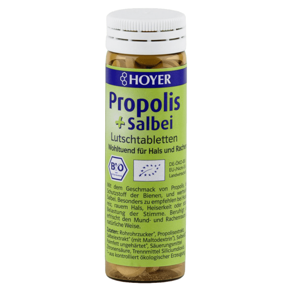 Hoyer Økologisk Propolis + salvie pastiller 60 stk.