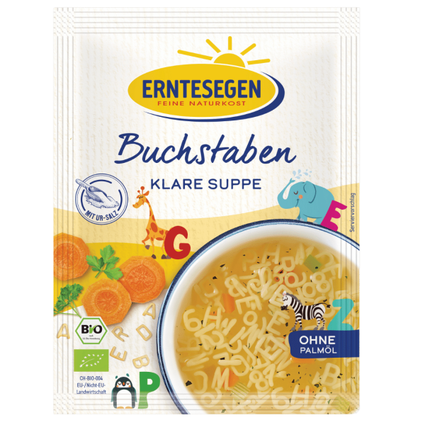 Erntesegen Bio Buchstaben Klare Suppe