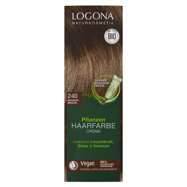 Logona Plante hårfarve creme 240 nougat brun