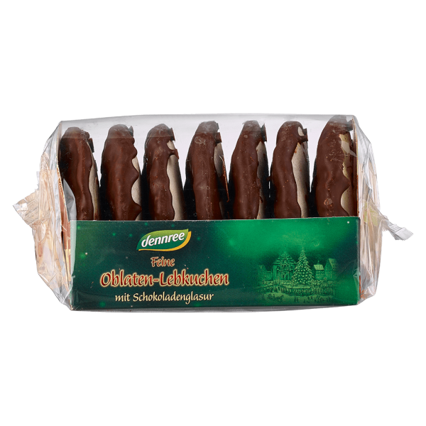 dennree Økologisk Fine Wafer Gingerbread, chokoladeovertrukket