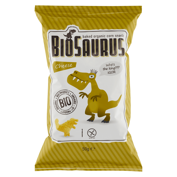 BioSaurus Økologisk majs-snackost