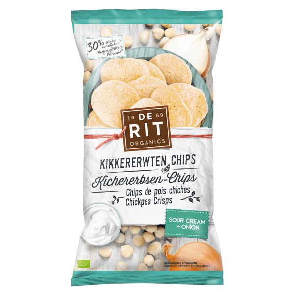 deRit Økologiske kikærtechips Sour Cream