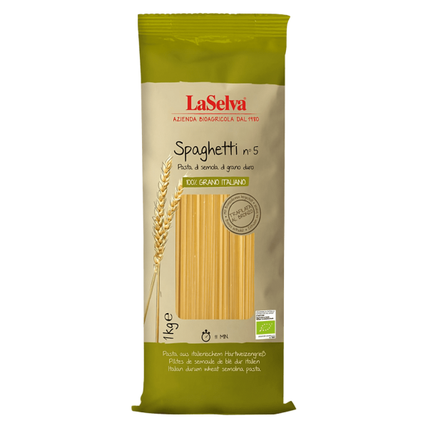 LaSelva Økologisk spaghetti hård hvede semulje