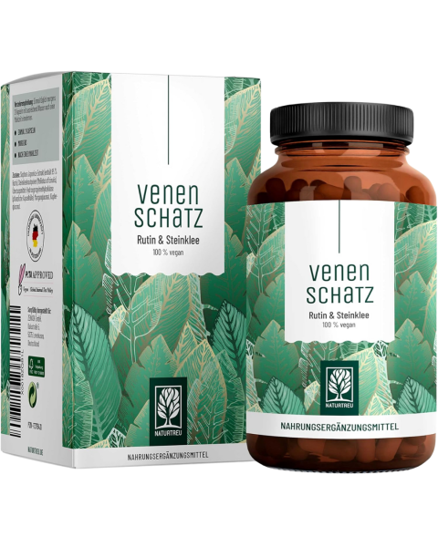 Naturtreu Venenschatz Rutin &amp; Steinklee Komplex, 120 Kapseln