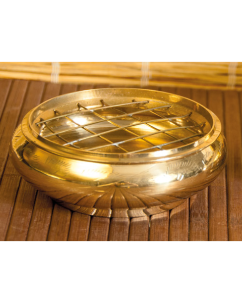 Berk Räuchergefäß mit Netzeinsatz, 8 cm Durchm., Messing