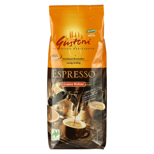 Gustoni Økologisk Espresso, hele bønner