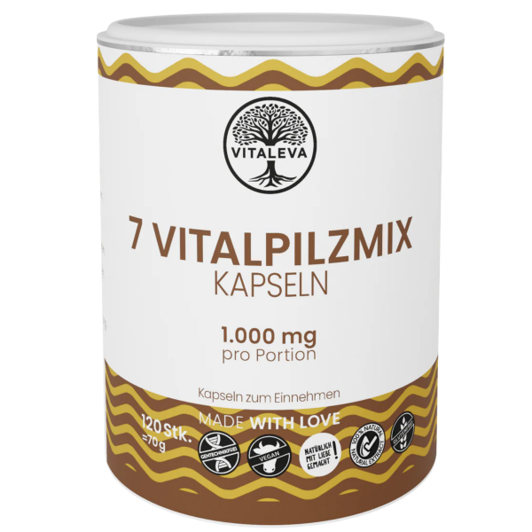 VITALEVA 7 vitalsvampe mix kapsler