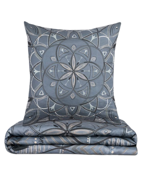 Spirit of Om Biber-Bettwäsche Blue Heaven - indiblau