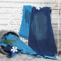 Spirit of Om Frotteetücher Happy Flower of Life Ozeanblau/Azur Spirit of Om Frotteetücher Happy Flower of Life Ozeanblau/Azur