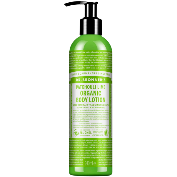 Dr. Bronners  Oekologisk bodylotion patchouli-lime, 240 ml