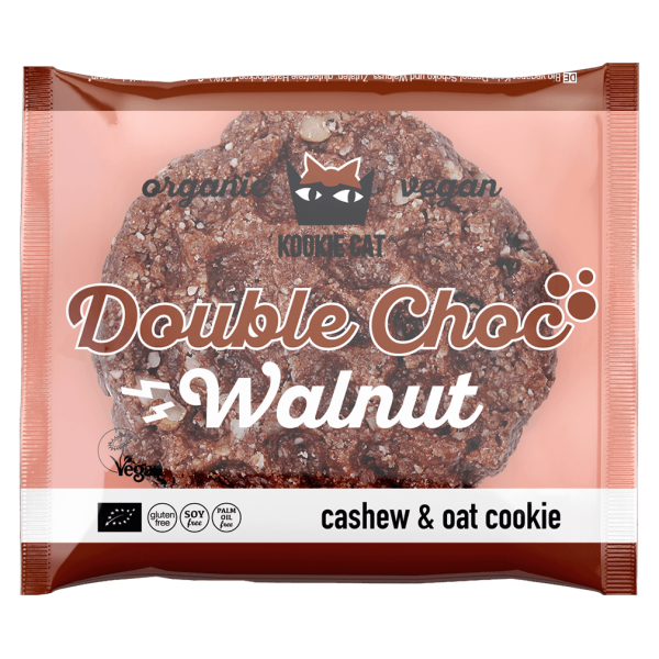 Kookie Cat Økologisk dobbelt chokolade med valnødder Cookie