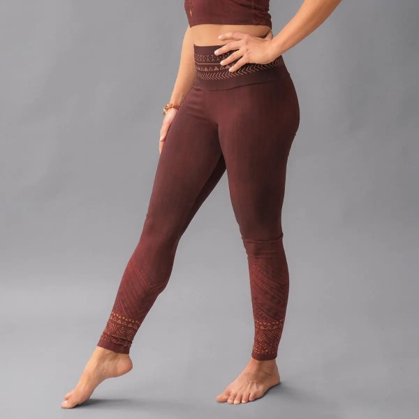 Spirit of Om Yoga-Leggings Shakti - henna-rot