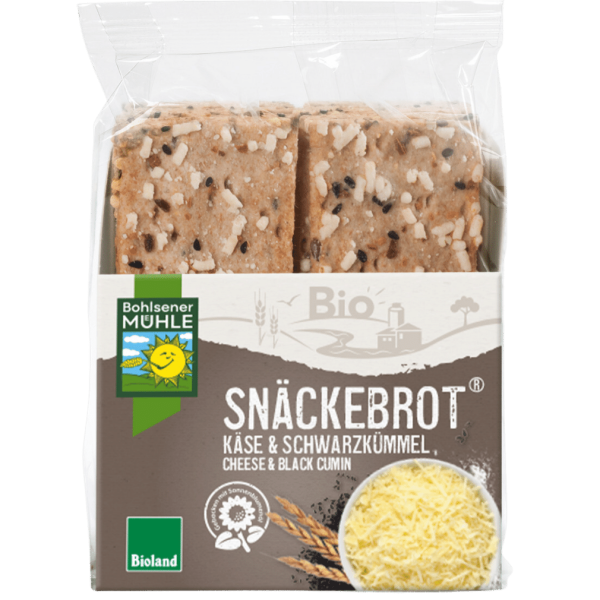 Bohlsener Mühle Bio Schwarzkümmel &amp; Käse Snäckebrot