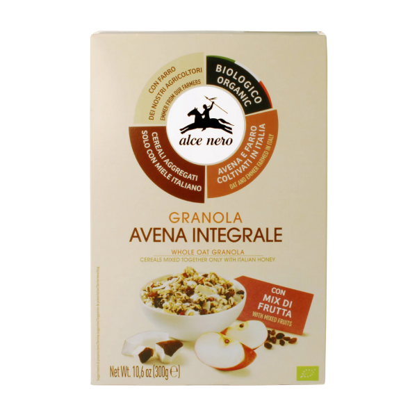 Alce Nero Bio Vollkorn-Hafer-Granola mit Fruchtmischung