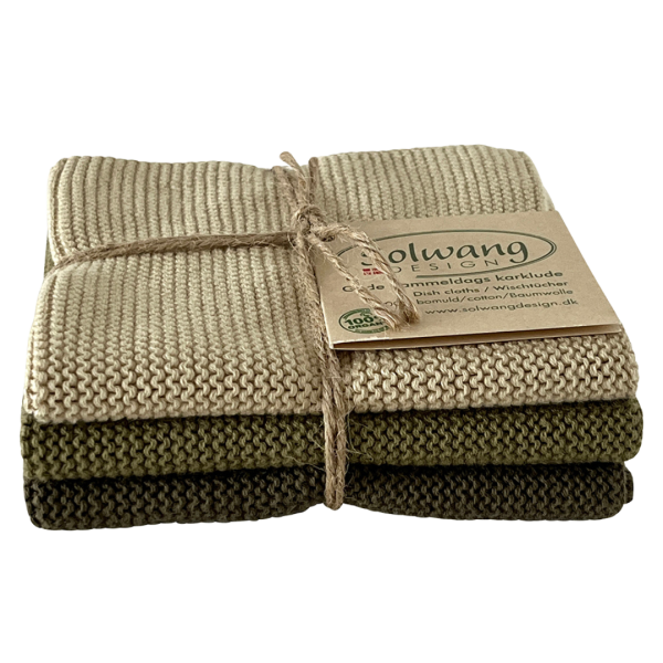 Solwang Design Økologiske vådservietter, grønne nuancer
