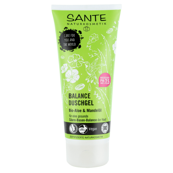 Sante Naturkosmetik Shower Gel Balance med økologisk Aloe Vera &amp; Mandelolie