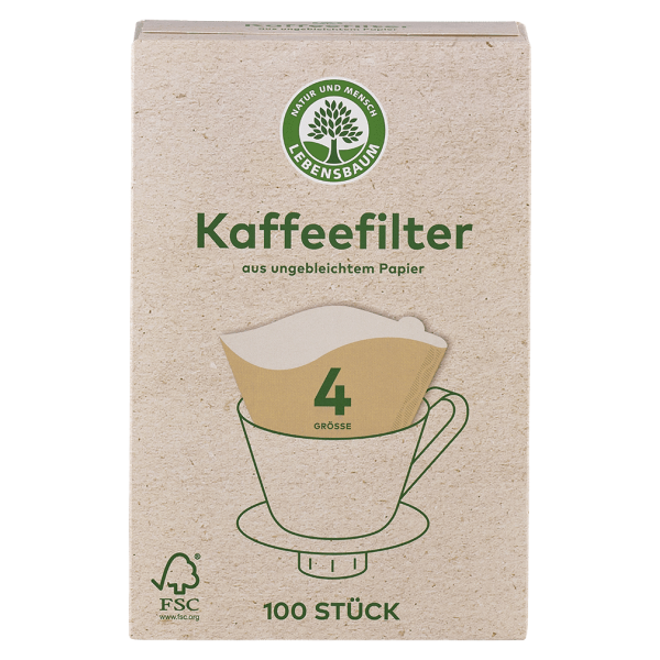 Lebensbaum Kaffefilter størrelse 4