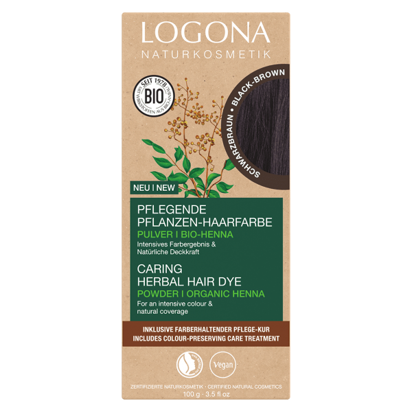 Logona Plante hårfarve pulver kaffe brun